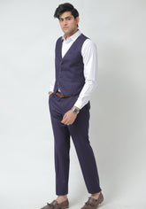 Purple Waistcoat and Pant Set